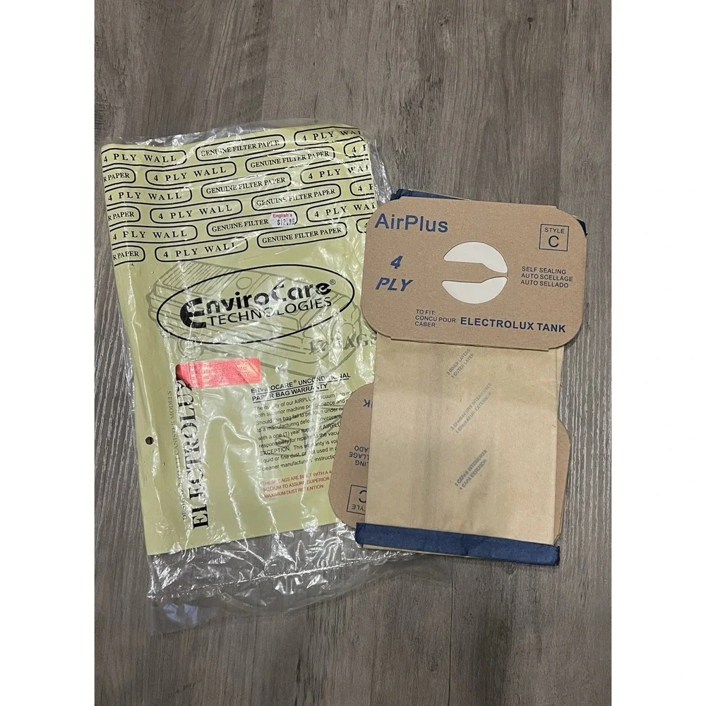 2 EnviroCare‎ Vacuum Cleaner Bags for Electrolux Style C 4-ply New open pkg